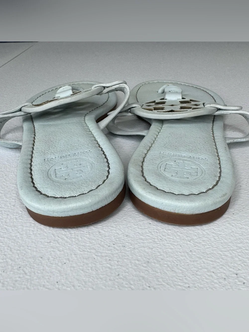 Tory Burch Miller Thong Sandal Blue Size 8 ½